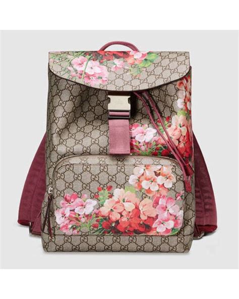 gucci backpack pink flowers|gucci waterproof backpack.